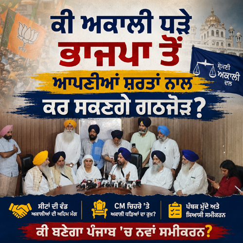 ਕੀ ਅਕਾਲੀ ਧੜੇ ਭਾਜਪਾ ਨਾਲ ਆਪਣੀਆਂ ਸ਼ਰਤਾਂ ਮਨਵਾ ਸਕਣਗੇ?